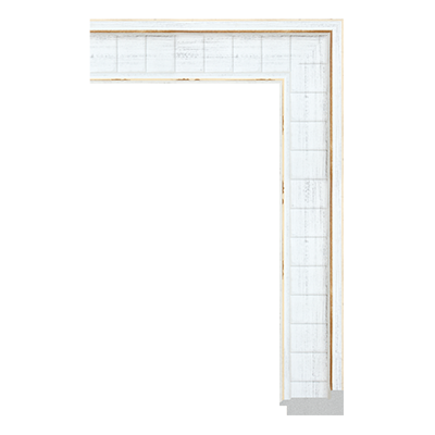 6701-B-6CM — 5cm Weiß PS Bilderrahmenleiste