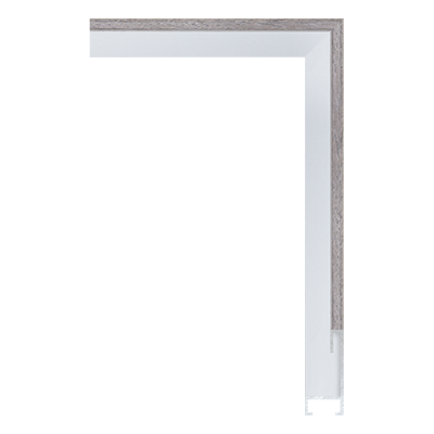 AL002-22WV — 1.6cm Natur Aluminum Bilderrahmenleiste