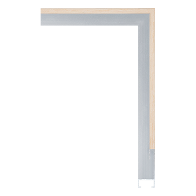 AL002-26WV — 1.6cm Natur Aluminum Bilderrahmenleiste