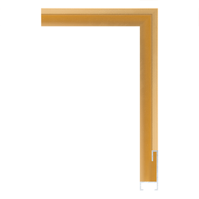 AL002-Golden — 1.6cm Gold Aluminum Bilderrahmenleiste