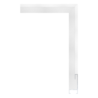 AL002-White — 1.6cm Weiß Aluminum Bilderrahmenleiste