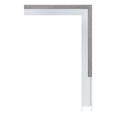 AL003-22WV — 1.6cm Natur Aluminum Bilderrahmenleiste