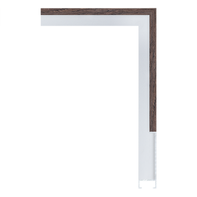 AL003-23WV — 1.6cm Natur Aluminum Bilderrahmenleiste