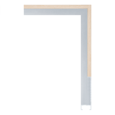 AL003-26WV — 1.6cm Natur Aluminum Bilderrahmenleiste