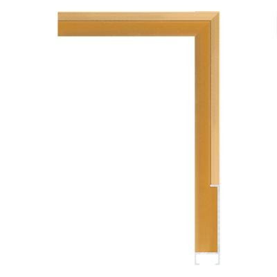 AL003-Golden — 1.6cm Gold Aluminum Bilderrahmenleiste