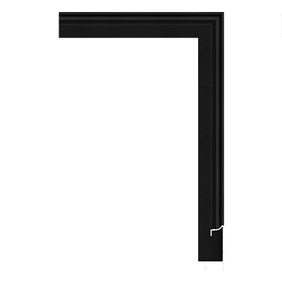 AL024-BB — 2.2cm Schwarz Aluminum Bilderrahmenleiste