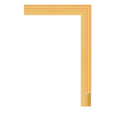 AL024-Golden — 2.2cm Gold Aluminum Bilderrahmenleiste