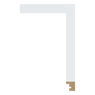 M0010-MW-H92 — 1.5cm ホワイト MDF ピクチャーフレーム・モールディング