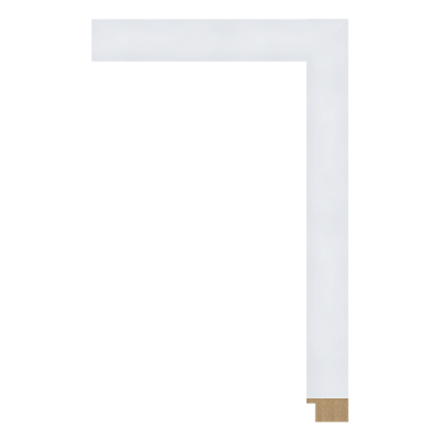 M0120-MW-H92 — 3.2cm Weiß MDF Bilderrahmenleiste