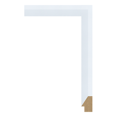 M0342-MW-H17 — 2.5cm Blanc MDF Baguette d'Encadrement