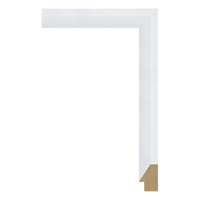 M0342-MW-H92 — 2.5cm Blanc MDF Baguette d'Encadrement
