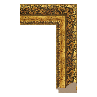 Baroque gold picture frame moulding