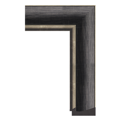 002-1846 — 8.9cm Schwarz PS Bilderrahmenleiste