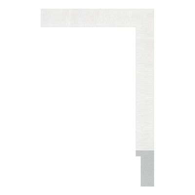 1184-G-W1T — 2.5cm Weiß PS Bilderrahmenleiste