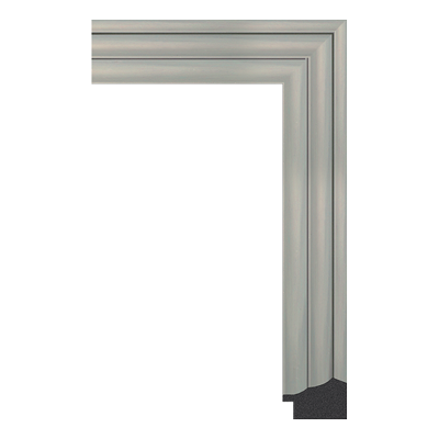 1215-GM1 — 4.81cm Silber PS Bilderrahmenleiste