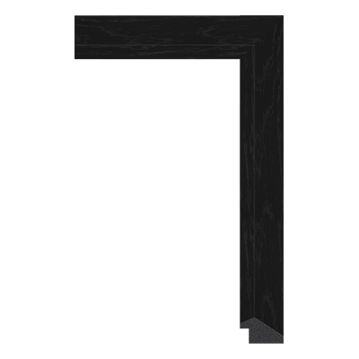 1248-A075 — 3.6cm Schwarz PS Bilderrahmenleiste