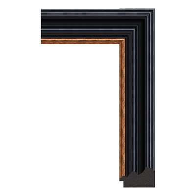 1375-09599 — 6.95cm Schwarz PS Bilderrahmenleiste