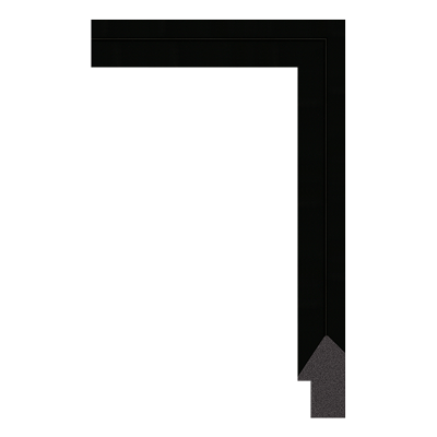 1514-06 — 2.81cm Schwarz PS Bilderrahmenleiste