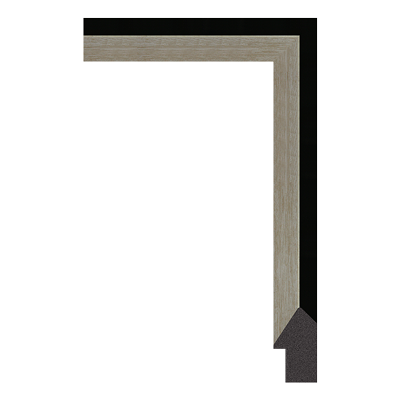 1514-06S — 2.81cm Schwarz PS Bilderrahmenleiste
