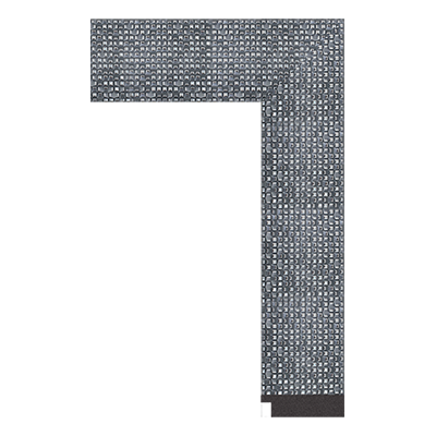 155-AH-019 — 7.45cm Silber PS Bilderrahmenleiste