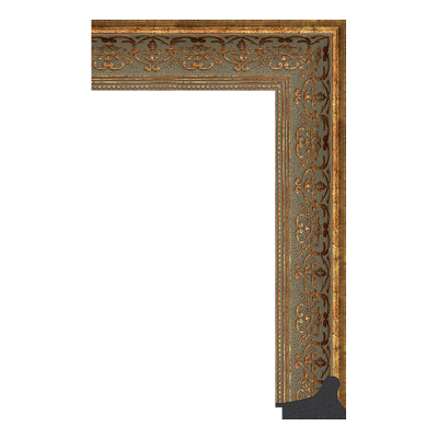 1556-MM2 — 6.41cm Dorado PS Moldura para Marco de Fotos