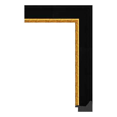 1642-06G — 5.4cm Schwarz PS Bilderrahmenleiste