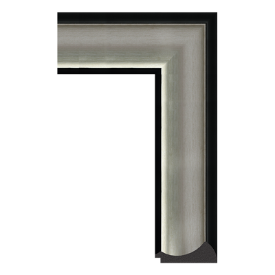 1653-S126 — 10cm Silber PS Bilderrahmenleiste