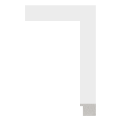 1983-W1 — 4.36cm Weiß PS Bilderrahmenleiste