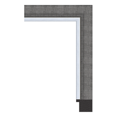 1990-394H — 4.4cm Argenté PS Baguette d'Encadrement