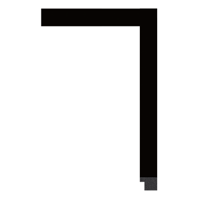 275-H-06 — 2cm Schwarz PS Bilderrahmenleiste