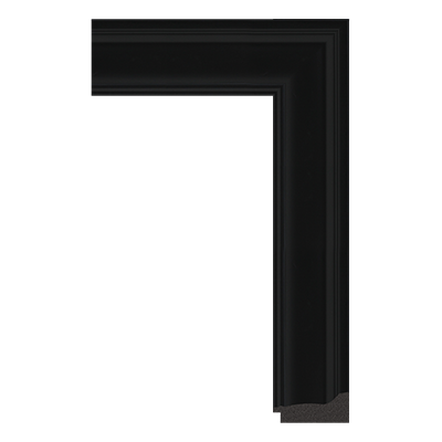 2930-06 — 6.6cm Schwarz PS Bilderrahmenleiste