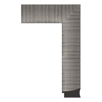3043-GX433T — 6.85cm Silber PS Bilderrahmenleiste