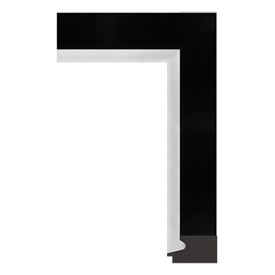 3058-A-06S — 6.8cm Schwarz PS Bilderrahmenleiste