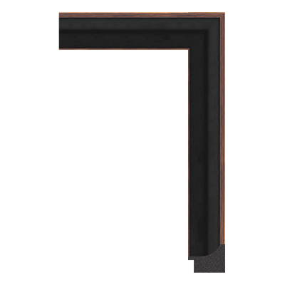 4235-089 — 3.8cm Schwarz PS Bilderrahmenleiste