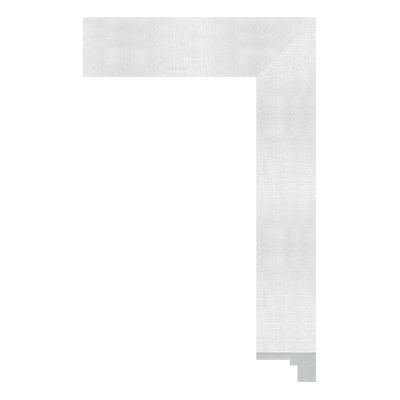 5393-1001T — 5.1cm Weiß PS Bilderrahmenleiste