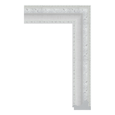 793-II-1067S — 6.02cm Weiß PS Bilderrahmenleiste