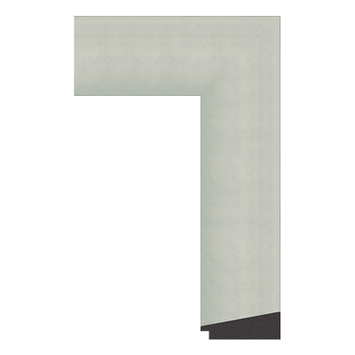 813-21089 — 9.77cm Silber PS Bilderrahmenleiste