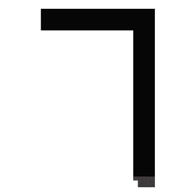 964-A104 — 3.1cm Schwarz PS Bilderrahmenleiste