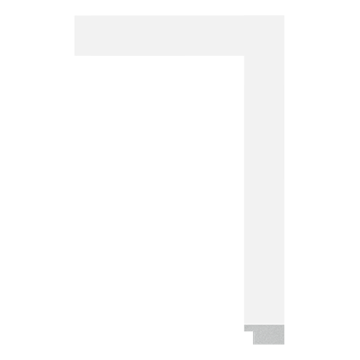 964-W1 — 3.1cm Weiß PS Bilderrahmenleiste