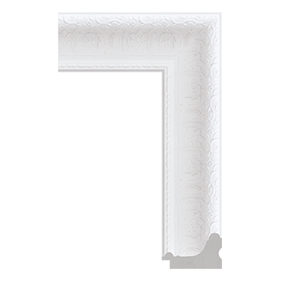 091-C-A1001 white PS plastic picture frame moulding