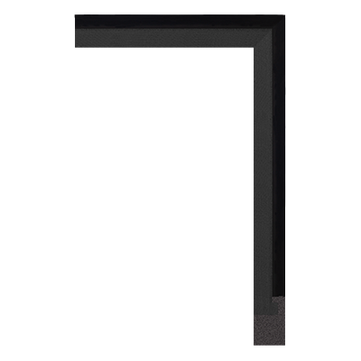 L shaped black picture frame moulding