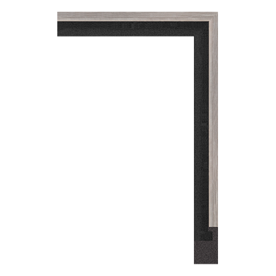 l shaped silver picture frame moulding