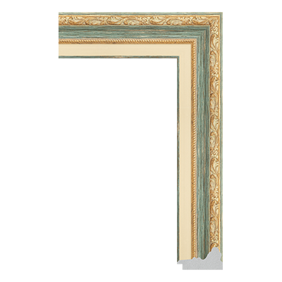 P6735-A-130 PS patina picture frame moulding