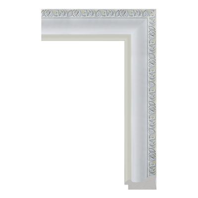 2844-A-1001S — 6.05cm Branco PS Moldura para Quadro
