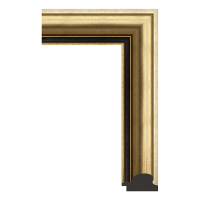 3028-L18G — 6.74cm Gold PS Bilderrahmenleiste