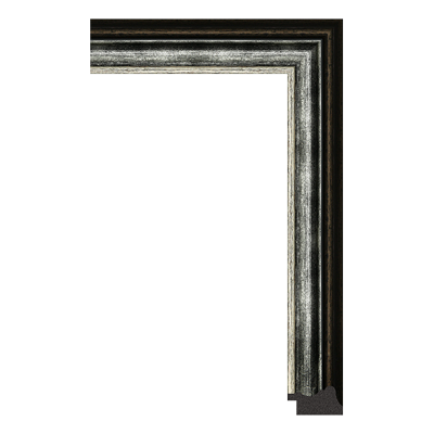 3069-HGM2 — 4.04cm Silber PS Bilderrahmenleiste