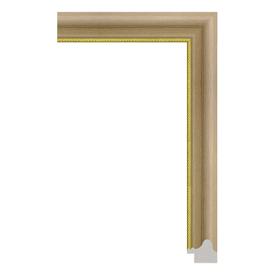3081-C-1321T — 3.33cm Natur PS Bilderrahmenleiste