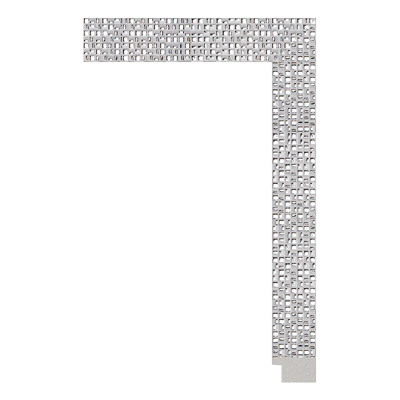 313-AC-019 — 2.8cm Silber PS Bilderrahmenleiste