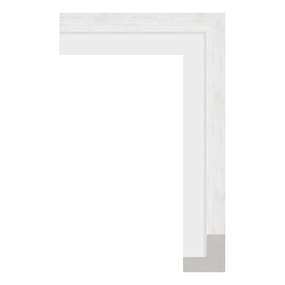 3437-A-W1 — 4.5cm Weiß PS Bilderrahmenleiste