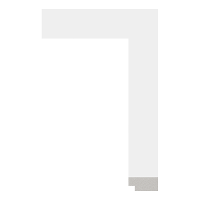 3686-W1(BASE) — 4.6cm Weiß PS Bilderrahmenleiste